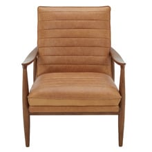 Aldric Genuine Leather Armchair & Ottoman Set